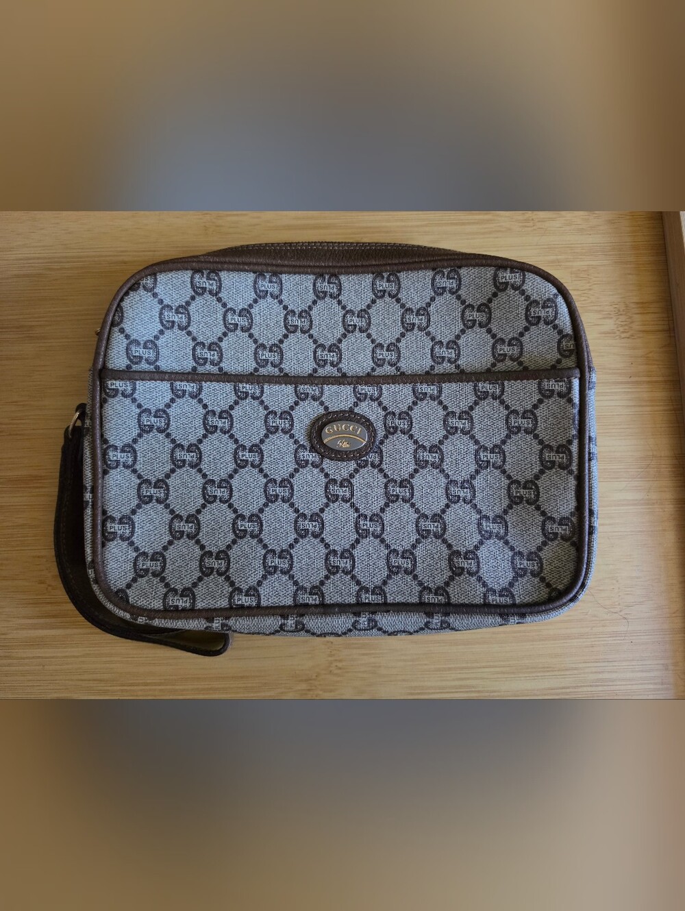 Vintage Gucci Plus GG Monogram Wristlet